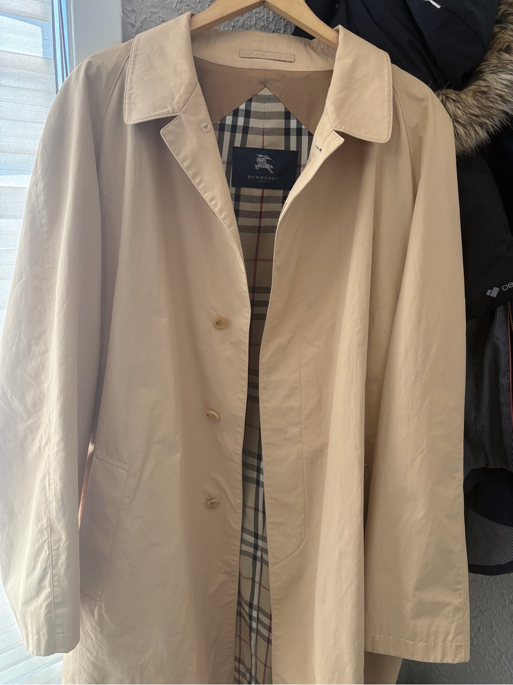 Burberry Beige, Black and Red Nova Check with Navy Label